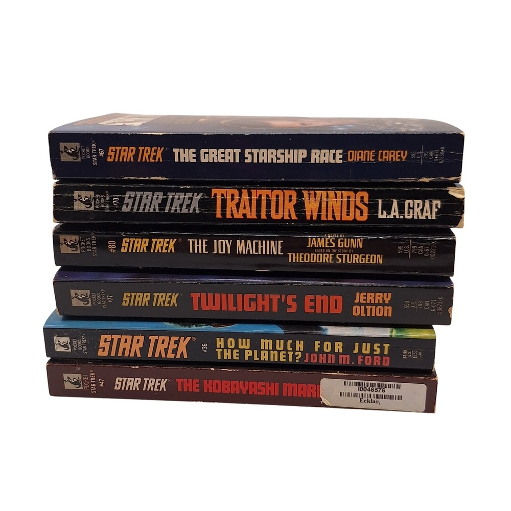 Star Trek Pocket Books Paperback Lot of 6 Kobayashi Maru Traitor Winds Sci-Fi